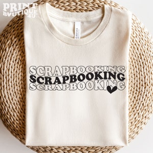 Scrapbooking SVG PNG, Love Scrapbooking Svg, Scrapbook Svg, Wavy Stacked Cut File for Shirts and Crafts, Instant Digital Download