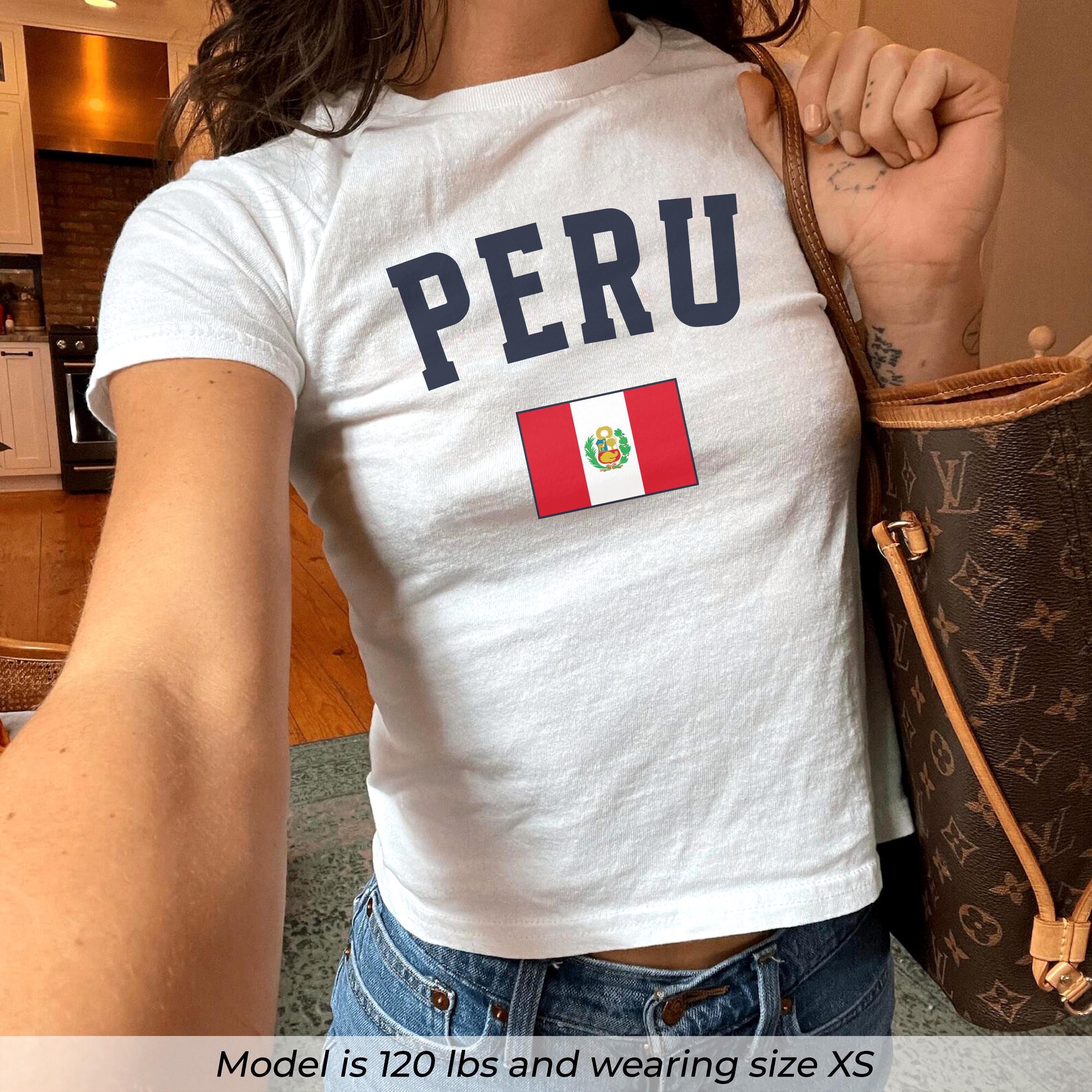 Peruvian Top Peru Baby Tee, Peru Flag Crop Top, Latina Shirt, Peru Flag Tee, Womens ...