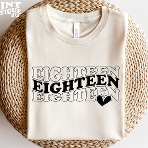 18. Geburtstag SVG PNG PDF PDF, Achtzehn Geburtstagsgeschenk, Hello 18 Geburtstagsgeschenk, Geburtstagskind Shirt Geburtstagsgeschenk, Geburtstagsgeschenk Geburtstagsgeschenk, 18. Geburtstag Geburtstagsgeschenk Cricut