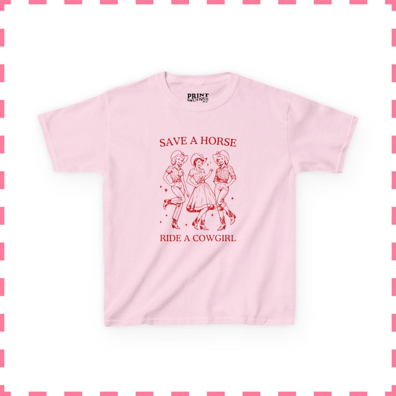 Vintage Lesbian Baby Tee, Save A Horse Ride A Cowgirl Shirt, Funny Lesbian Tee, Lesbian Pride Shirt, Western Graphic Baby Tee, Sapphic Tee Light Pink