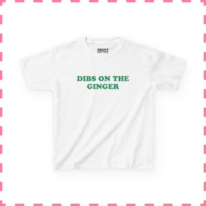 Dibs On The Ginger Baby Tee, Funny Redhead Shirt, St Pattys Baby Tee, Y2K Cropped Top, St Patrick's Day Outfit, Flirty Baby Tee image 2