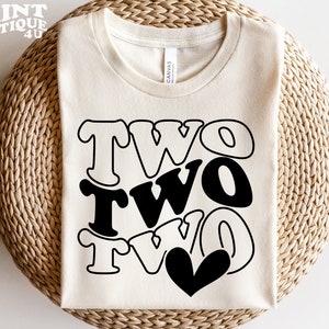 2nd Birthday SVG PNG PDF, Two Svg, Birthday Girl Shirt Svg, Birthday Svg, Birthday Girl Cut File, Wavy Stacked Svg, Second Birthday Svg