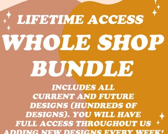 Whole Shop Bundle, Over 600 SVG And PNG Shirt Designs, Included Extended Commercial Licence, All Current And Future Designs, Instant Access