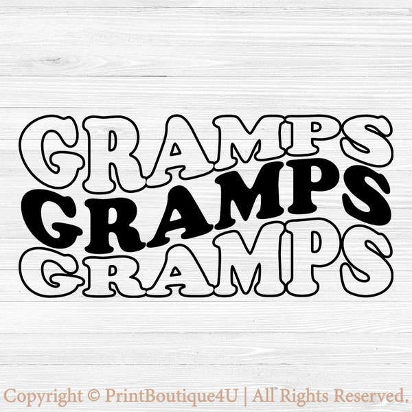 Gramps SVG PNG PDF, Grandpa Cut File for Cricut, Funny Granddad svg, Fathers Day Svg, Grandpa Svg, Family Svg, Gramps Shirt Cricut