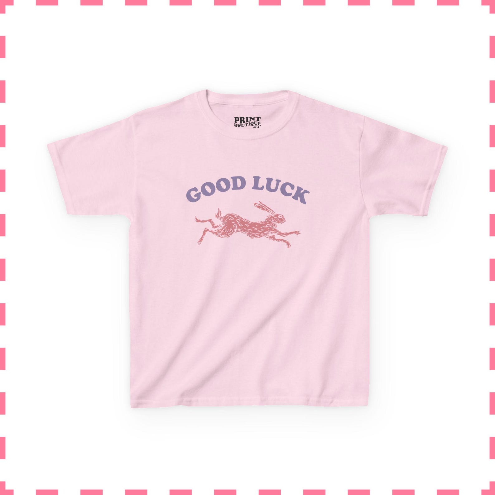 Good Luck Rabbit Baby Tee, Lucky Graphic Tee for Women, Retro Western ...