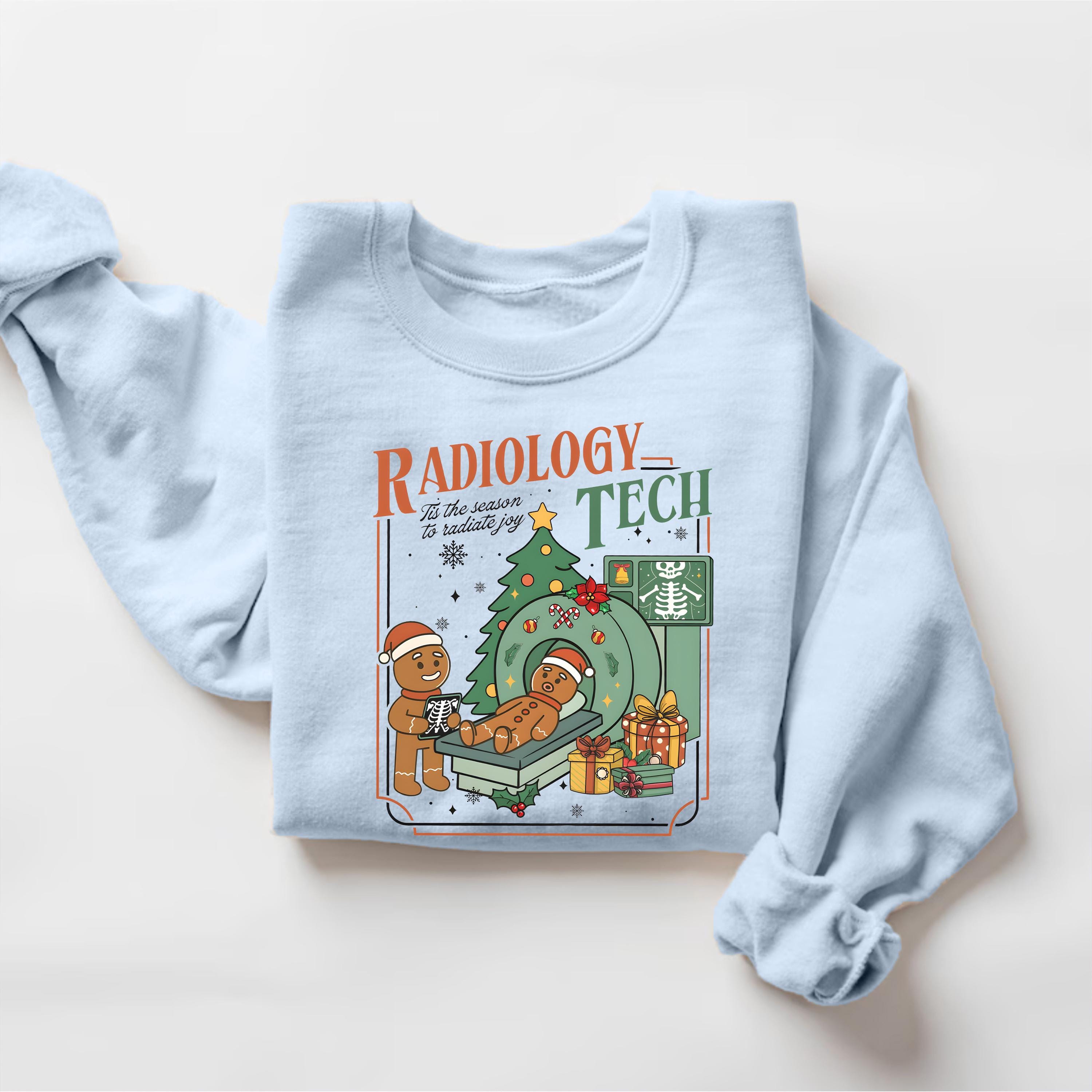 Radiology Christmas Shirt, Gingerbread X-ray Tech Gift, Xmas Radiology ...