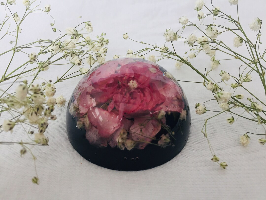 Resin Flower Paper Weight Etsy