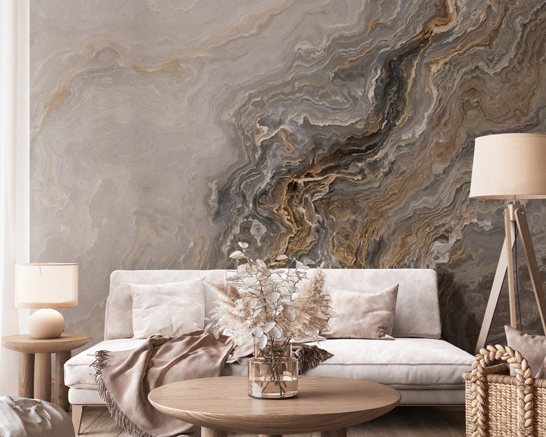 Marble Design Wallpaper, Peel and Stick Marble Wallpaper, Removable