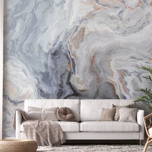 Modern Marble Wallpaper, Marble Wallpaper Peel and Stick, Peel and Stick Wallpaper Abstract, Abstract Paint Mural, Marble Wallpaper