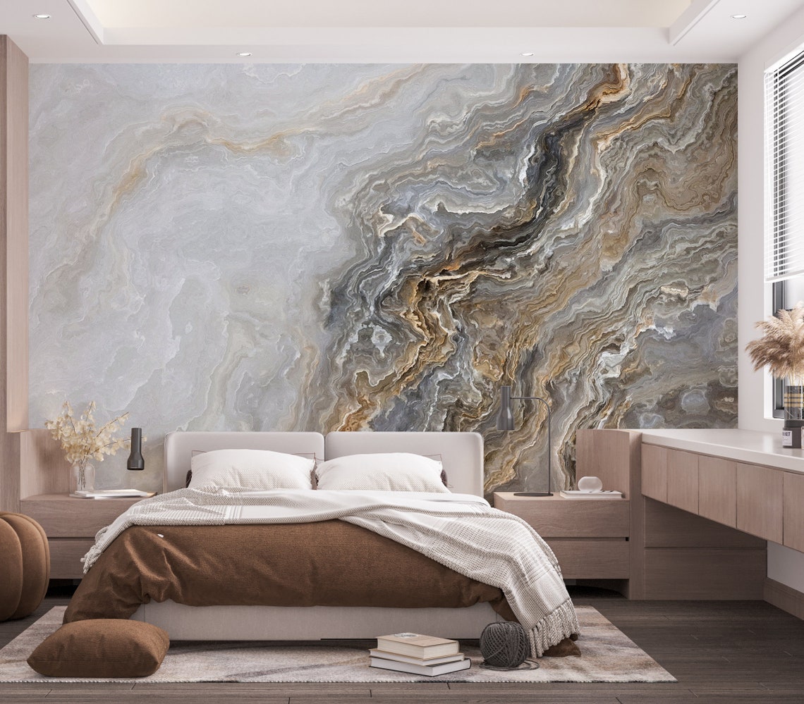 Marble Design Wallpaper, Peel and Stick Marble Wallpaper, Removable