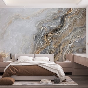 Marble Design Wallpaper, Peel and Stick Marble Wallpaper, Removable Marble Mural, Background Wallpaper, Living Room, Abstract Peel Stick
