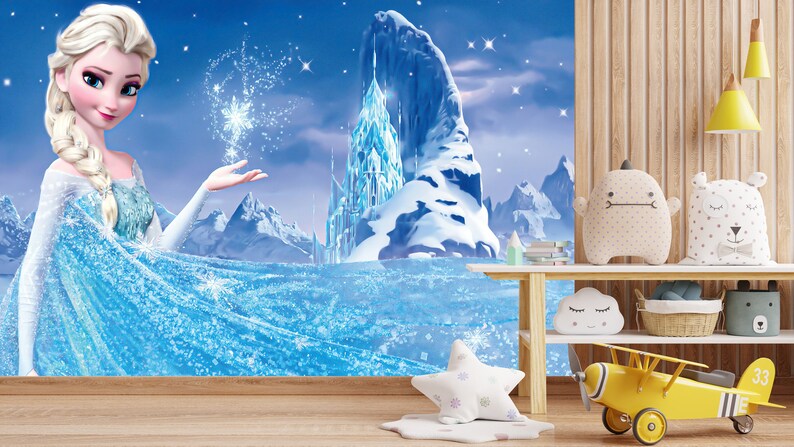 Elsa Kids Wallpaper, Kids Wallpaper Peel and Stick, Removable Wallpaper ...