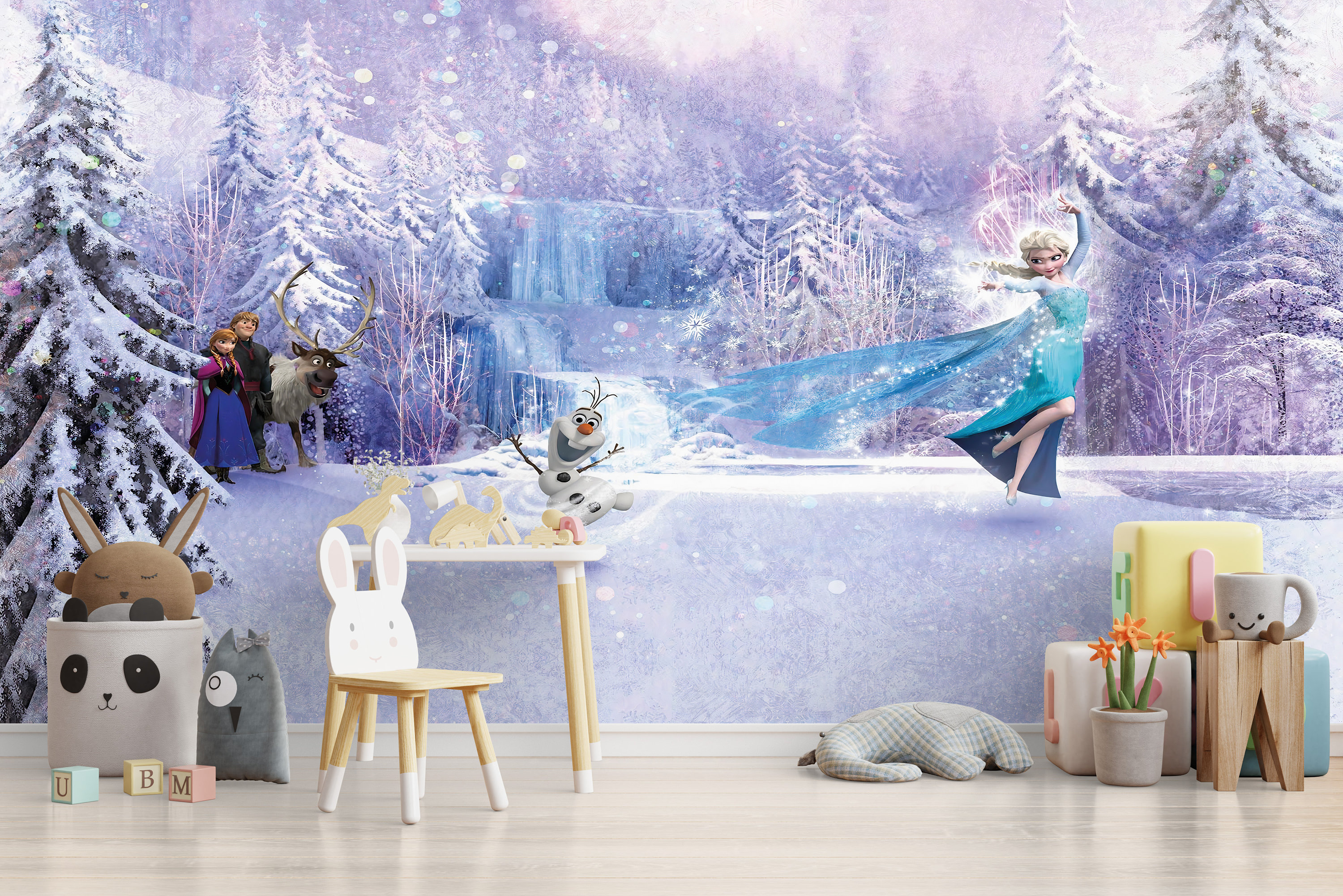 Frozen Castle Wallpaper, Kids Wallpaper Peel and Stick, Nursery Wall