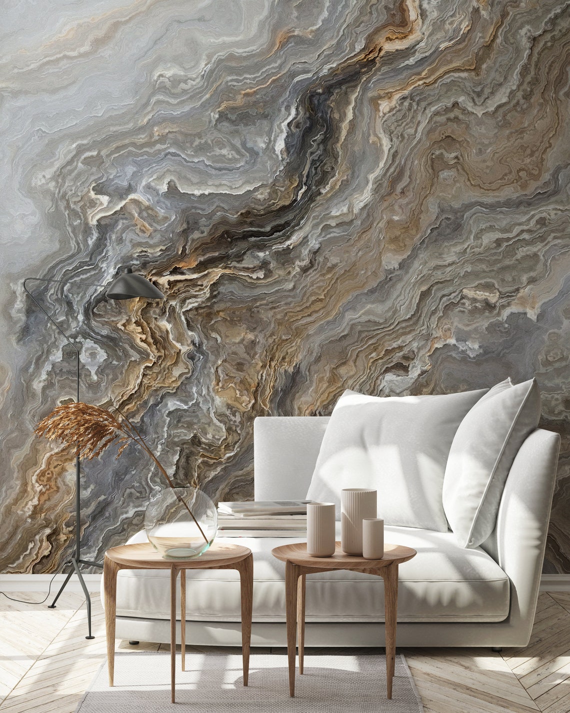 Marble Design Wallpaper, Peel and Stick Marble Wallpaper, Removable