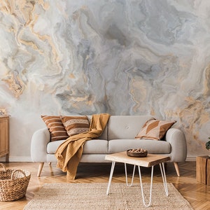 Luxury Marble Effect Wallpaper, Marble Wallpaper Peel and Stick, Modern Removable Decor for Bathroom and Kitchen Walls, Abstract Wallpaper