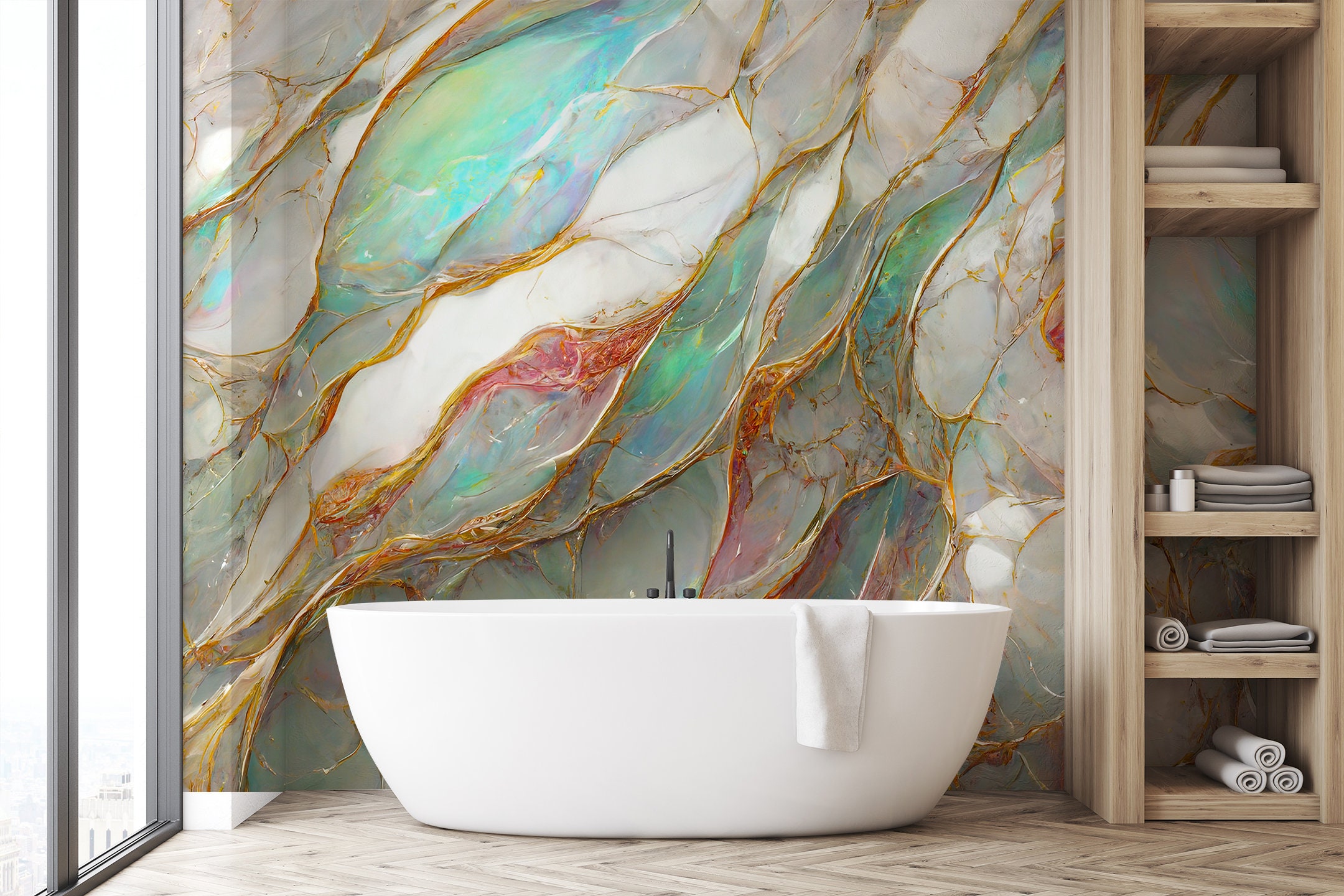 Abstract Marble Wallpaper Peel and Stick Marble Wallpaper Etsy