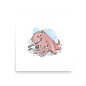 Octopus Watercolor Print