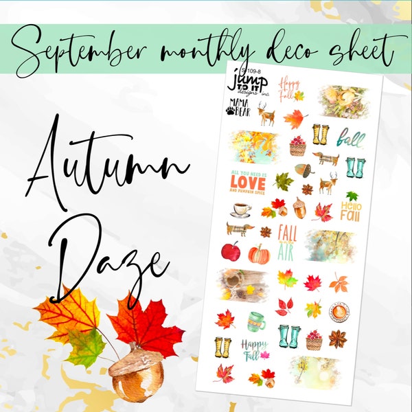 September Autumn Daze Deco sheet - Planner stickers (S-109-8)