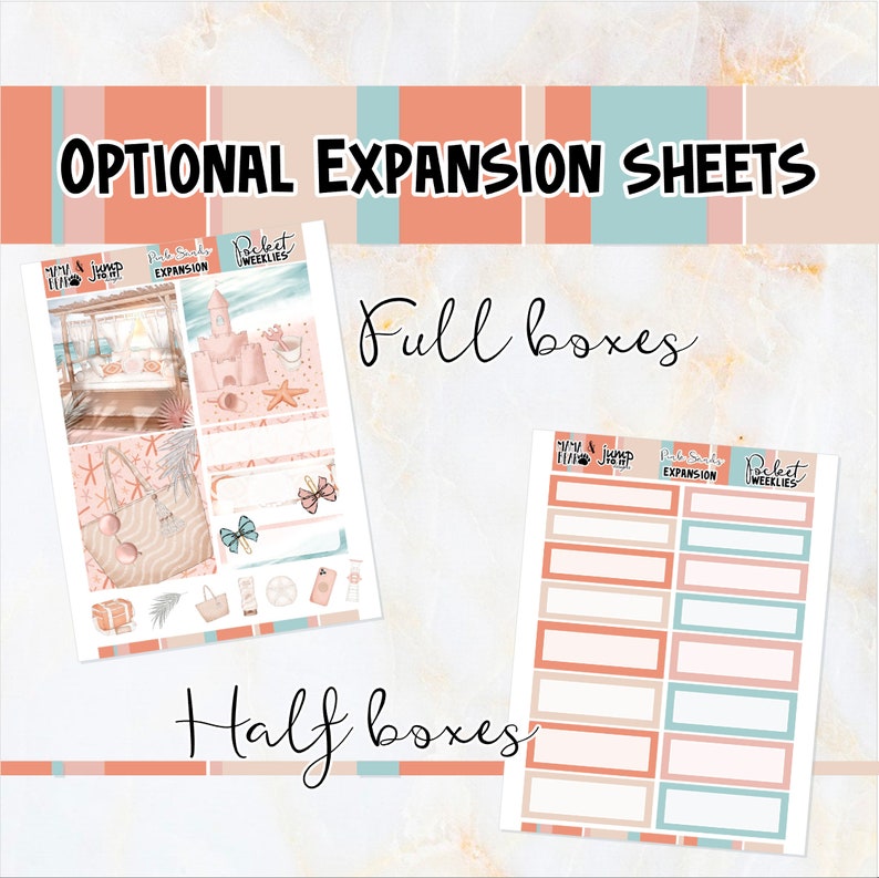 Pink Sands - POCKET Mini Weekly Kit Planner Stickers - Etsy