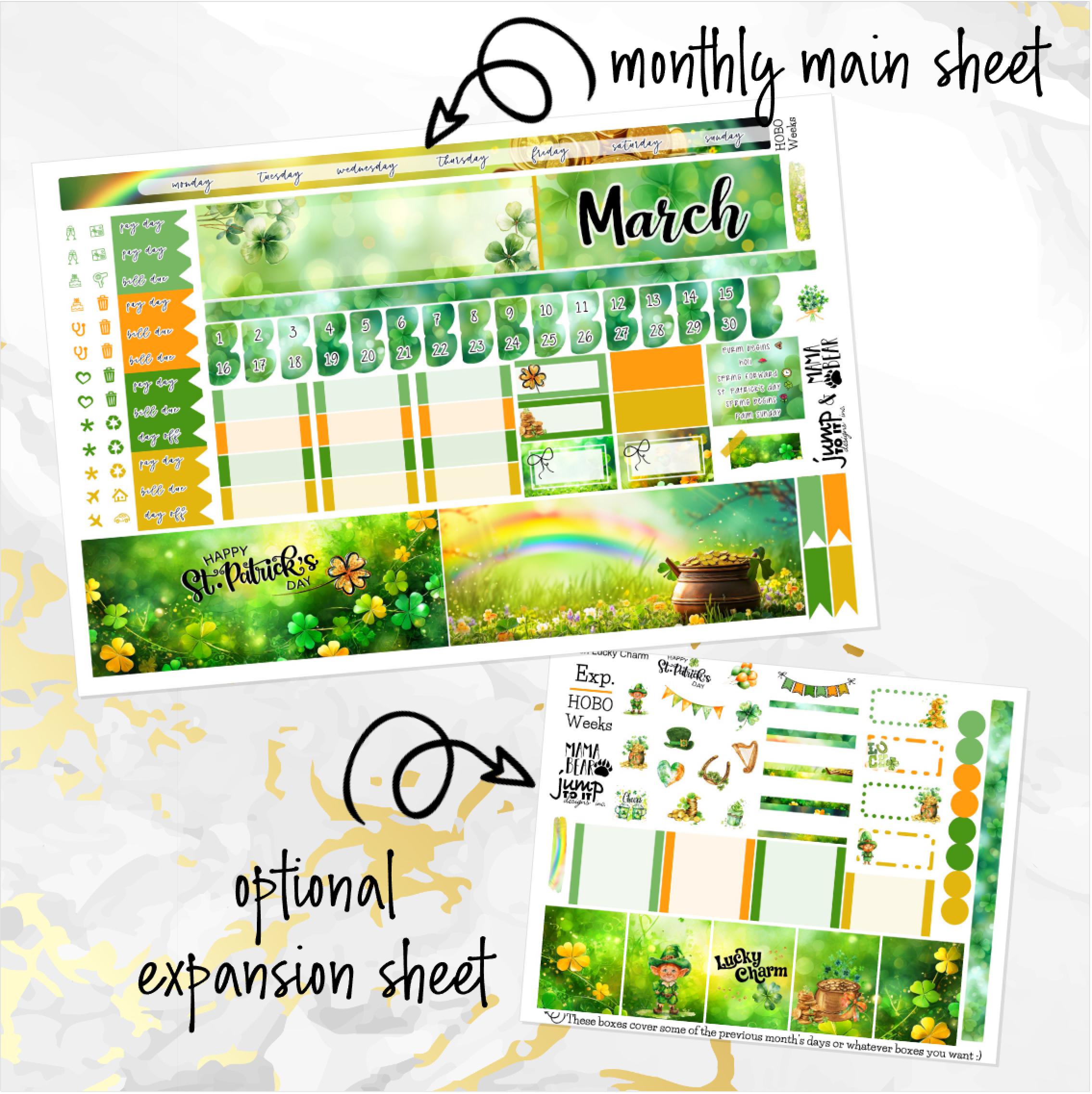 March Lucky Charms Monthly - Hobonichi Weeks Personal Planner - Etsy