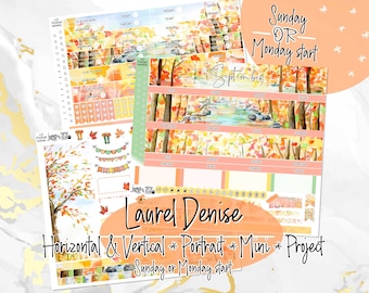 September Fall Days - Laurel Denise Planner stickers - Portrait, Mini, Vertical, Horizontal and Project
