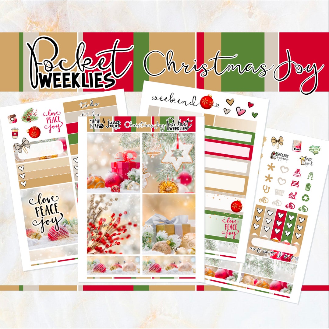Christmas Cheer - POCKET Mini Weekly Kit Planner Stickers - Etsy
