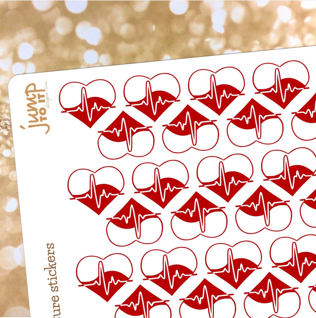 Pulseometer Sticker Blood Pressure Tracker Stickers (R-102-1) - Etsy