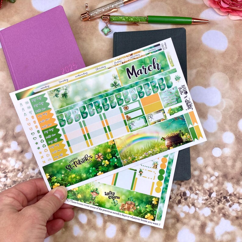March Lucky Charms Monthly - Hobonichi Weeks Personal Planner - Etsy
