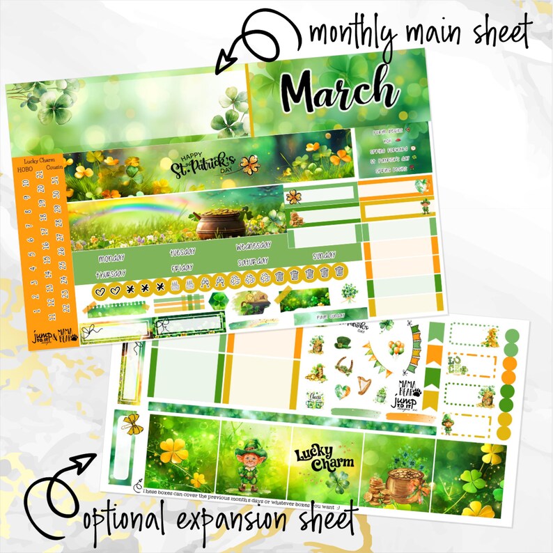 March Lucky Charms Monthly - Hobonichi Cousin A5 Personal Planner - Etsy