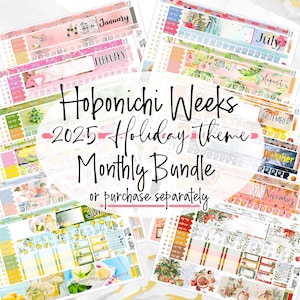 HOBONICHI WEEKS HOLIDAY Miesięczny pakiet 2025 - 12 miesięcznych zestawów