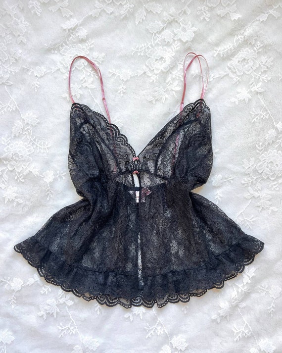 Victoria's Secret Sheer Floral Lace Camisole