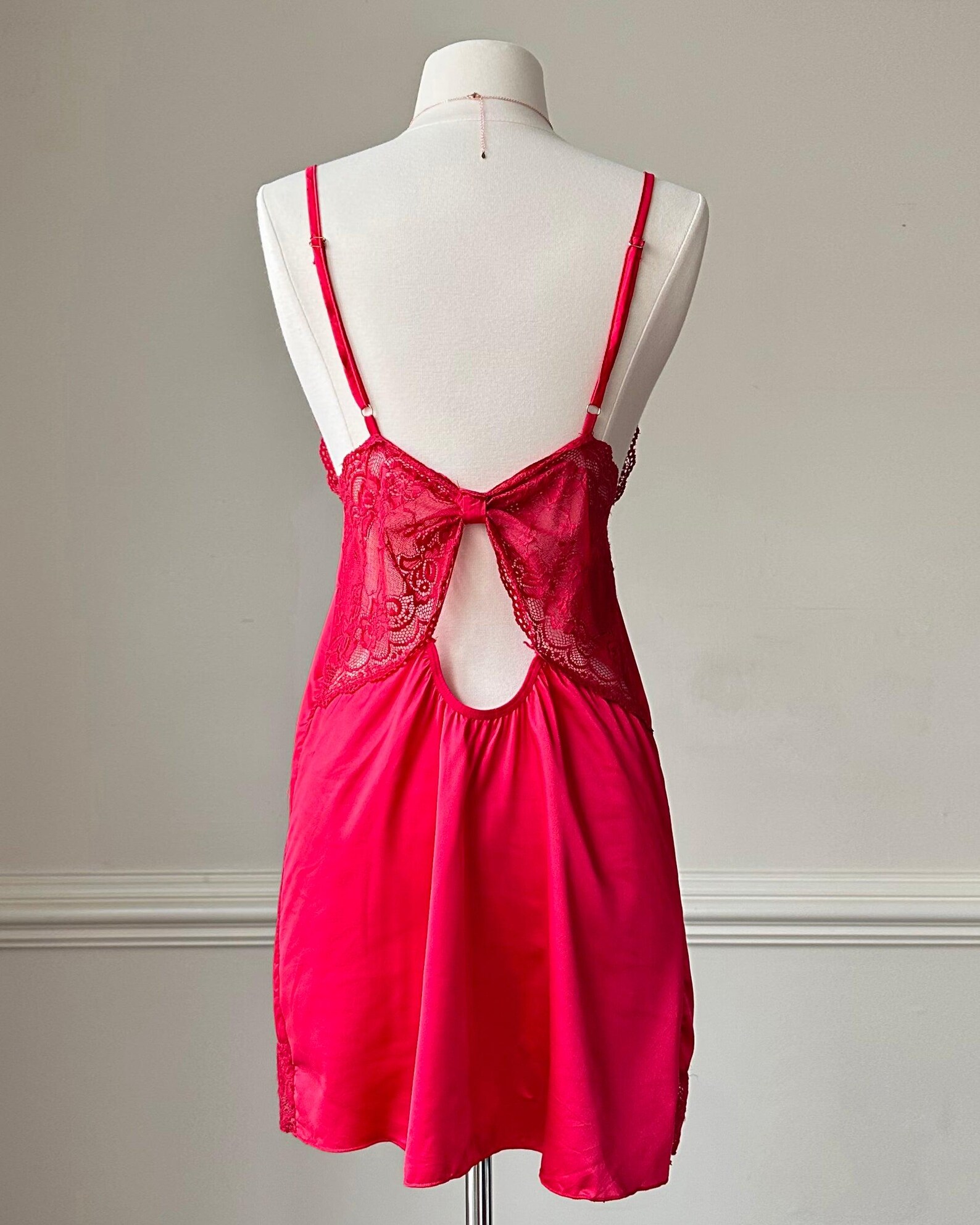 Venus Russet Red Slip Dress in Silk Satin main image 0