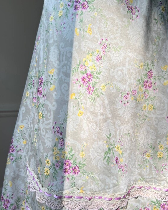 Sage green Victorian inspired midi dress featuring vi… Gem