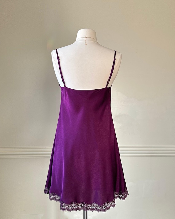 Vintage Victoria's Secret Purple Satin Lace Slip Dress  Size M - Etsy