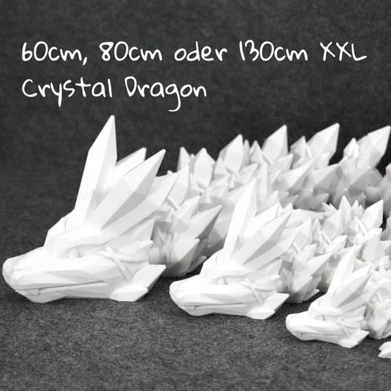 60 Cm - 80 Cm - 130 Cm XXL Crystal Dragon - Movable, Articulated