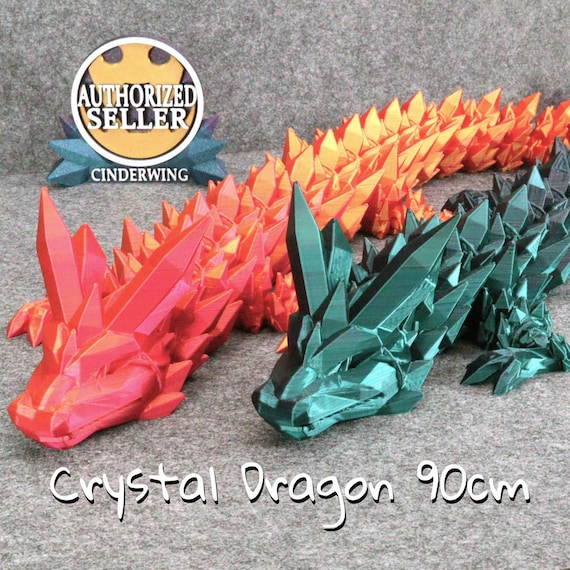 DRAGON FOMULA53㎜X33㎜93a XL Crystal Dragon 90 Cm - Movable, Articulated Dragon 3D