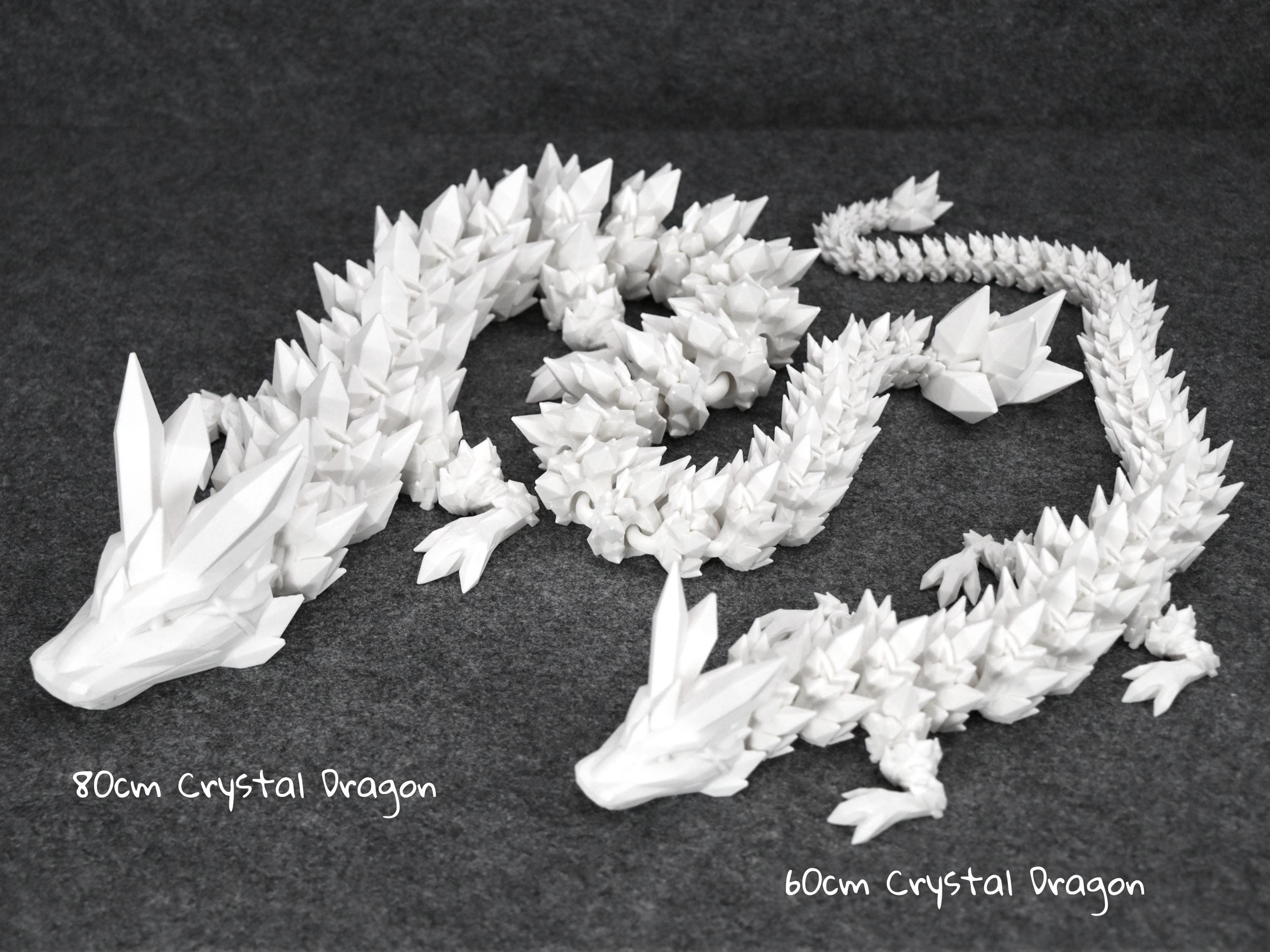 Dragón Impreso En 3D De 60 Cm Con Articulaciones Flexibles – Figura Realista Con Ojos De Cristal, Ideal Para Decoración De Escritorio