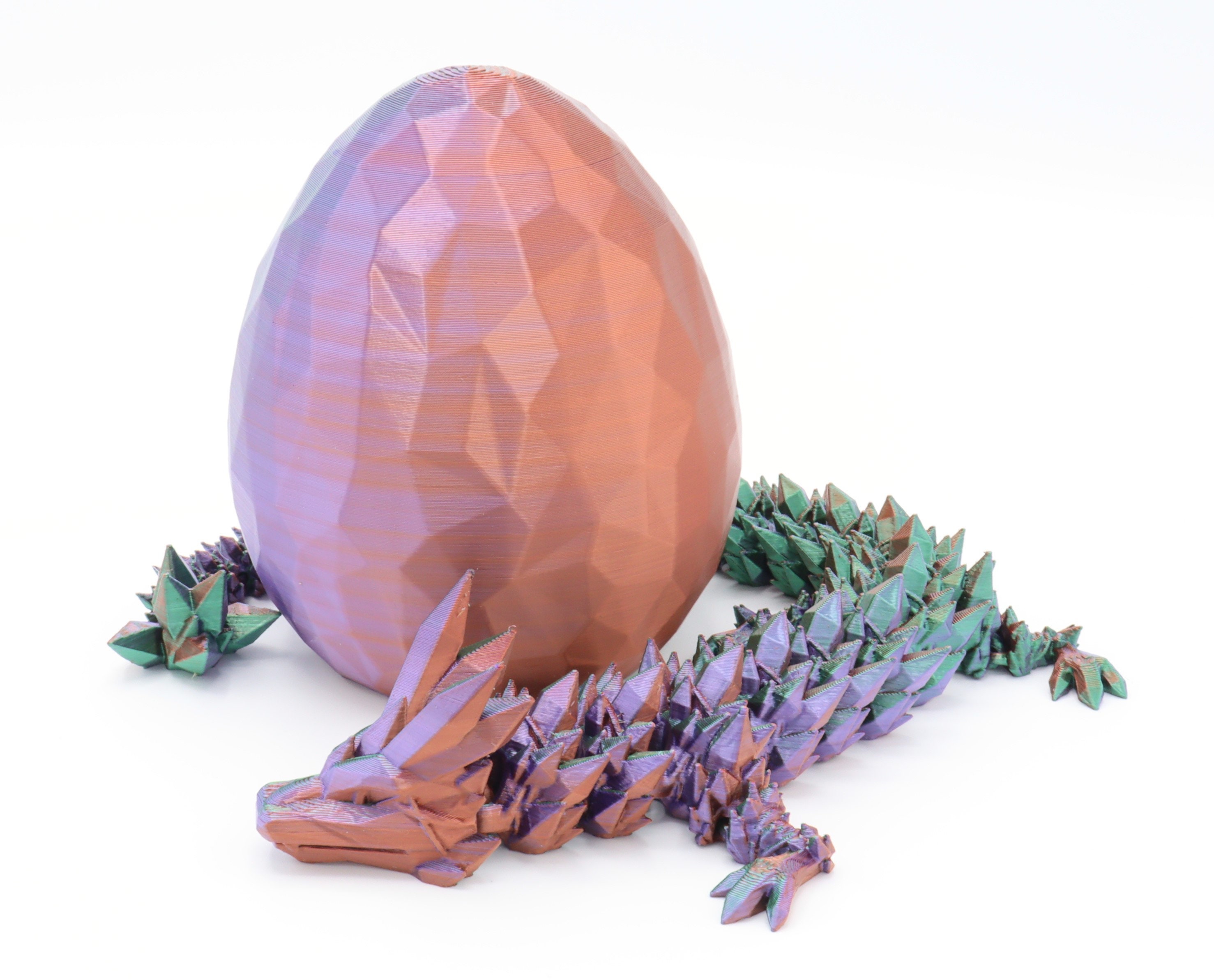 HIMS Uovo di drago stampato 3D giocattolo di cristallo mobile