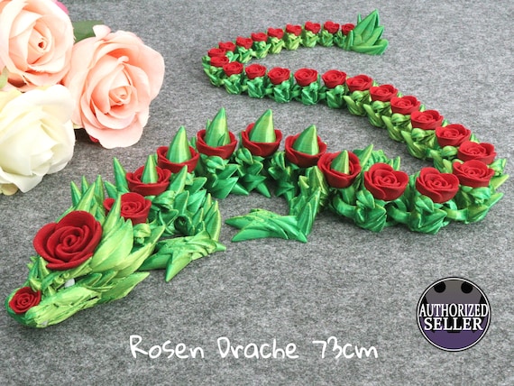 Rose Dragon 74 Cm - Movable, Articulated Rose Dragon 3D Print - 4