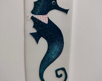 1 iron-on patch "Seahorse" by Lisa Sanders