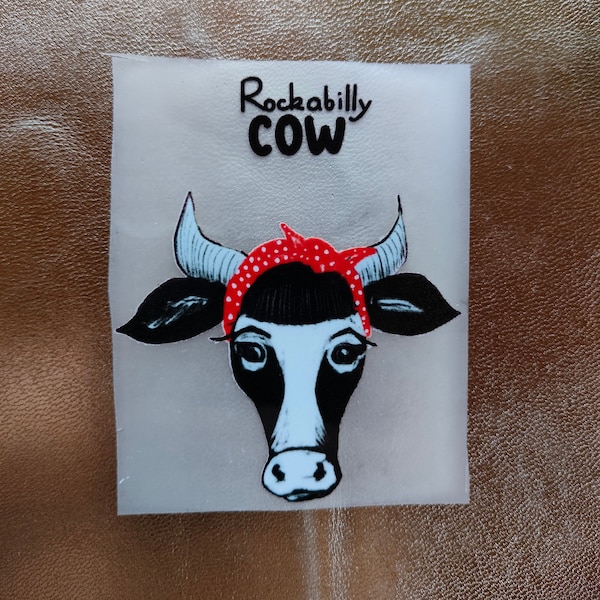 Bügelbild "Rockabilly Cow" by Lisa Sanders