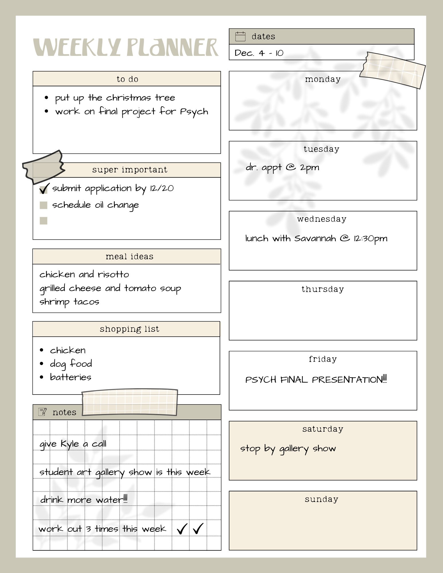Weekly Planner Printable, to Do List, Schedule, Productivity, Download ...