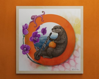 Animal Alphabet Series- Ophelia the Otter | Art Print