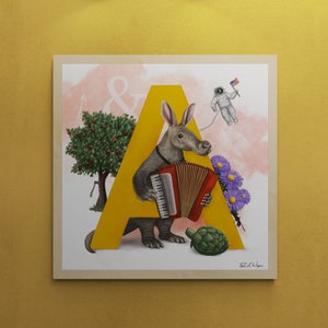 Animal Alphabet Series- Aliucious the Aardvark / Lámina artística