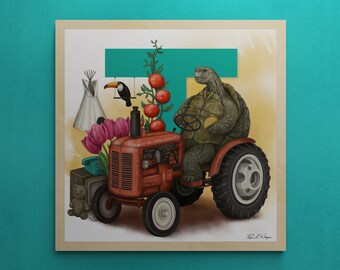 Animal Alphabet Series- Tobias the Tortoise | Art Print