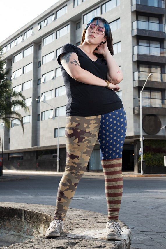 Lavender Millie Patriotic Camo USA Flag 
