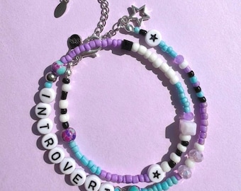 Introvertiertes buntes Perlen-Wickelarmband