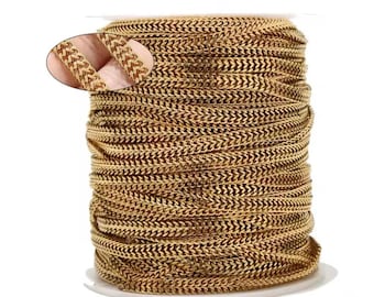 1 Meter Edelstahl Gold Flachnetz Kette 5mm Doppelschicht Ketten für Frauen Armband Halskette Schmuck machen