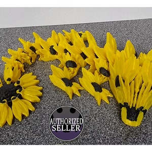 3D Printed Articulated CinderWing Baby Sunflower Dragon Flexible Fidget Toy Christmas Gift