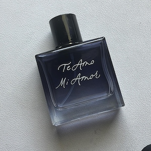 Custom Engraved Dark Blue Cologne Bottle: Refillable Groom or Father of the Bride Gift, Husband or Boyfriend Gift, Birthday or Valentines